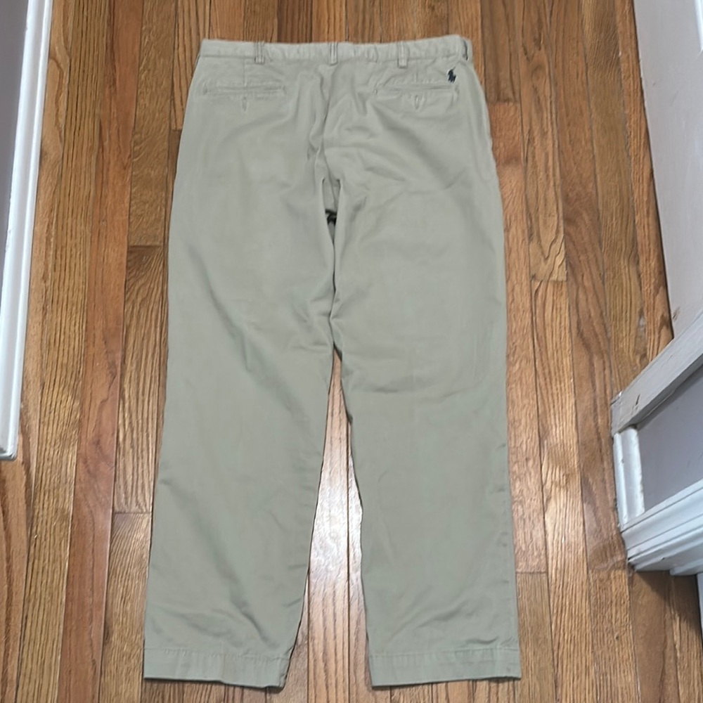 Ralph Lauren Tan Chinos 100 % Cotton Straight Leg Size 36x32 - Picture 3 of 6